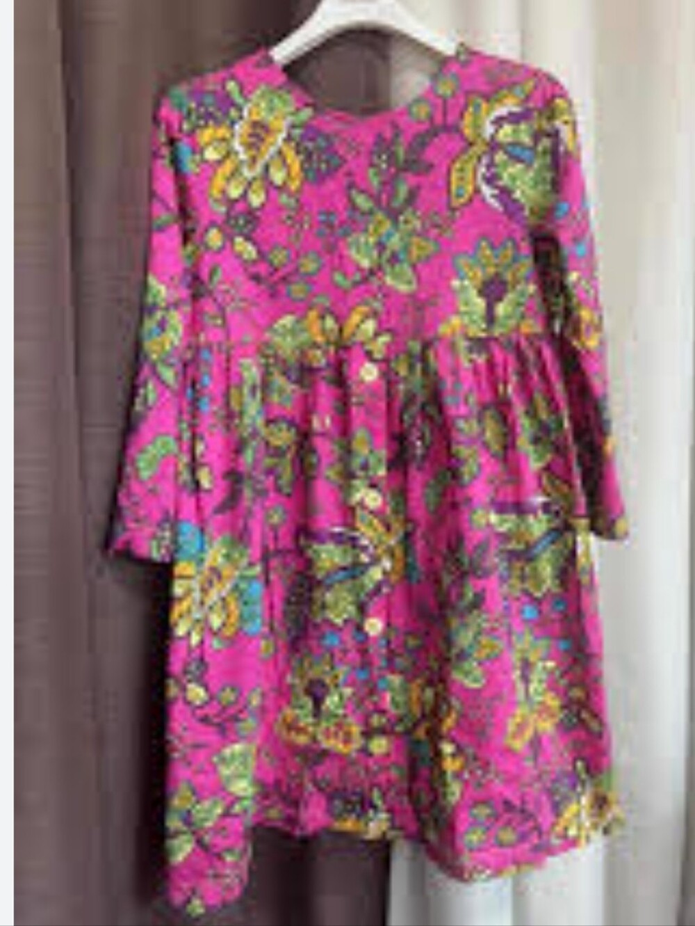 Hanna Andersson Pink Paisley Floral Dress 110